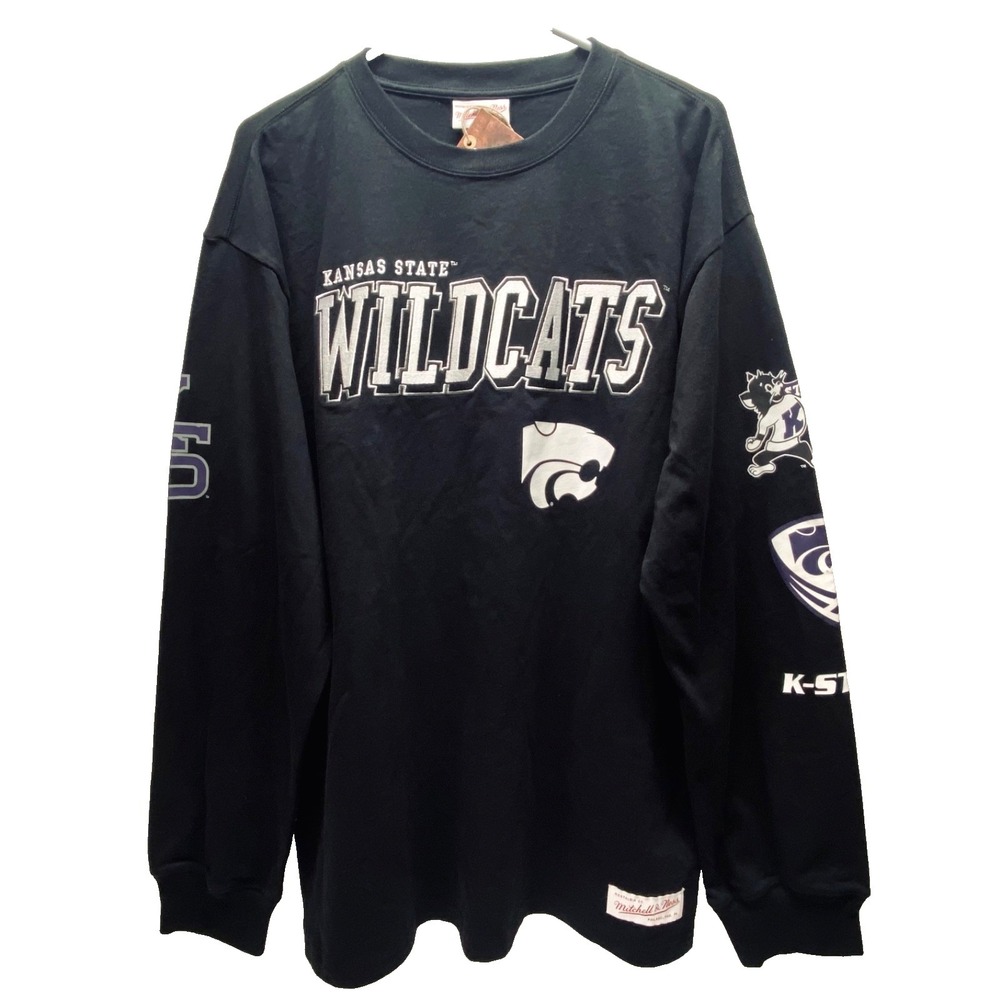 Kansas State Wildcats NCAA Shirt Large KSU College LS Tee Mitchell & Ness NWT